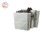 Eco Friendly Silver Foil Logo Handmade Paper Bags With Ribbon